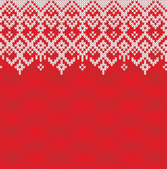Fototapeta na wymiar Winter Sweater Design. Seamless Knitting Pattern
