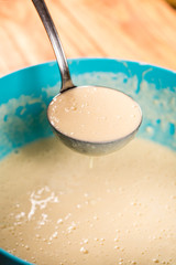 American pancakes compound mixture taking for baking