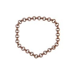 Copper chain. Isolated on white background.