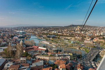 TBILISI, GEORGIA Panorama view on centre of Tbilisi city.