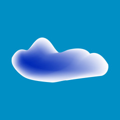 Cloud Icon Symbol Design. Vector illustration isolated on blue background