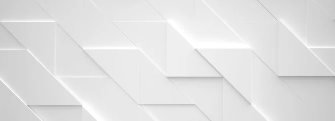 Abwaschbare Fototapete Halle Breiter weißer Hintergrund 3D-Darstellung