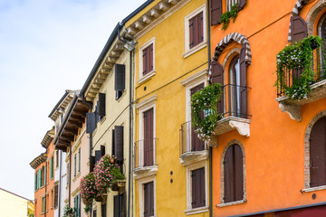 Fototapeta na wymiar Beautiful street view of Verona center which is a world heritage site