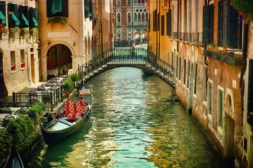 Foto op Canvas Beautiful venetian street © Givaga