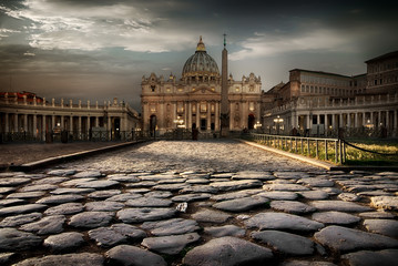 Vatican at twilight - obrazy, fototapety, plakaty
