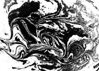 Black and white liquid texture, watercolor hand drawn marbling illustration, abstract vector background