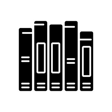 Book Spine Vector Icon. Solid Design.