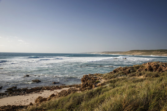 Western Australia – rough costline with blue sky