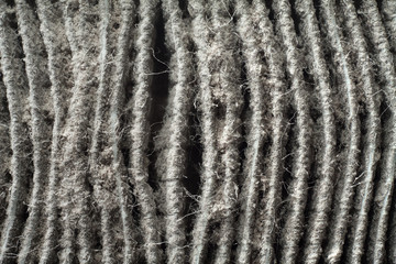 Background of used dirty air filter