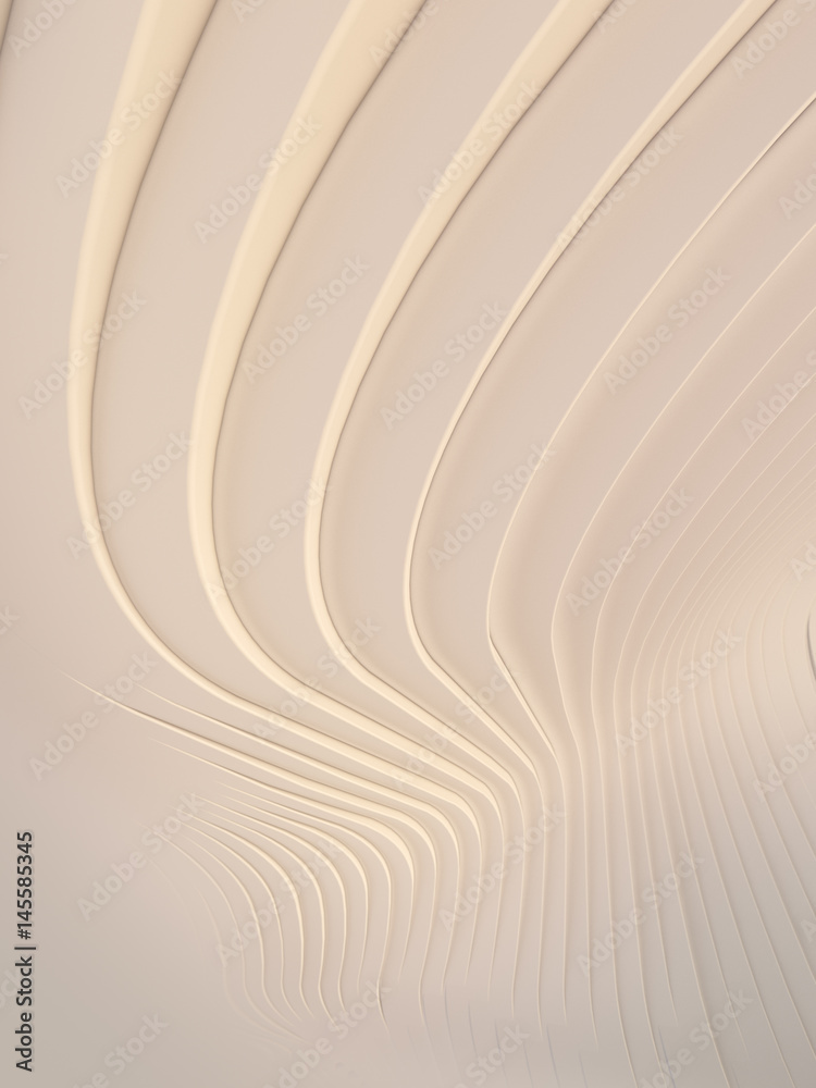 Poster Wave band abstract background surface 3d rendering