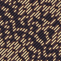 Dark abstract form with luminous cylinders inside. 3d rendering