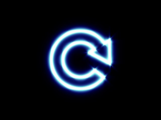 Glowing arrow on black background. Digital illustration.