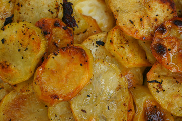 baked potatoes slices
