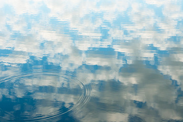 Sky reflection on water
