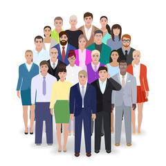 Obraz premium Business group of people in suits vector