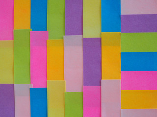 Colorful sticky notes as a background.