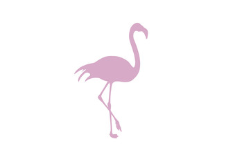 Flamingo minimal vector illustration, silhouette isolated on a white background