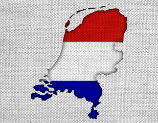 Karte der Niederlande auf Textur