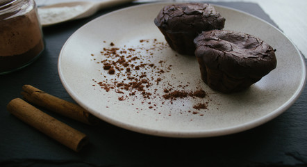 muffin chocolate cake brown