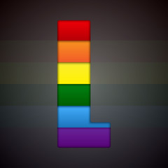 Vector abstract sign of rainbow. LGBT community.