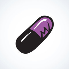 Capsules. Vector drawing