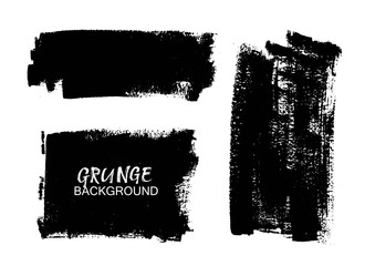 Black paint, ink brush stroke, background, box.