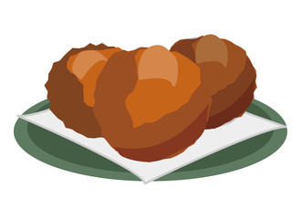 サーターアンダギーのイラスト