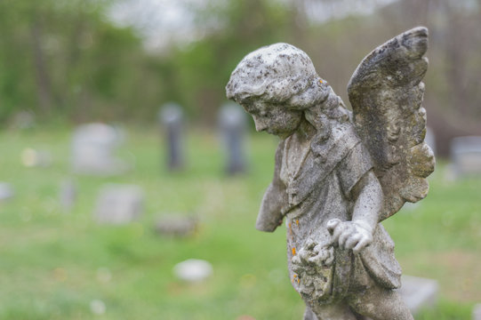 Statue Of An Angel In A Cementery In Falling Springs, Virginia