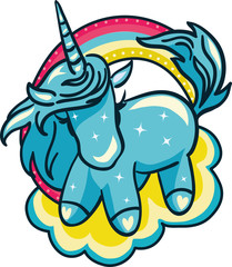 Obraz premium Unicorn Vector Illustration