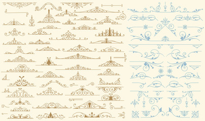 Vintage Vector Ornaments Decorations Design Elements.