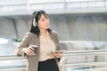 Asian Business Woman on Relax Activity