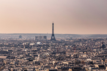 Aerial view of Paris from Basilica of the Sacred Heart
