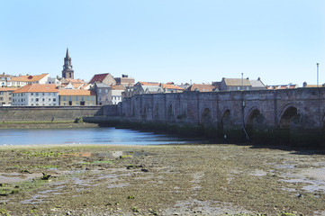 old bridge across river Tweed at Berwick-upon-tweed