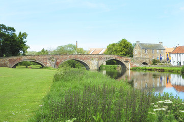 old bridge over river Tyne in Haddington