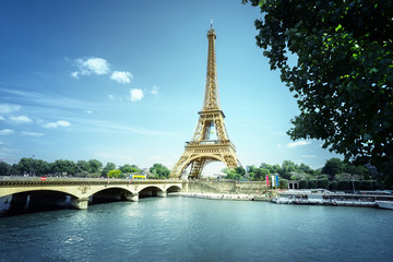 Naklejka na ściany i meble Eiffel tower, Paris. France
