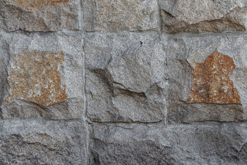 Wall of large stones