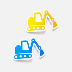 realistic design element: excavator