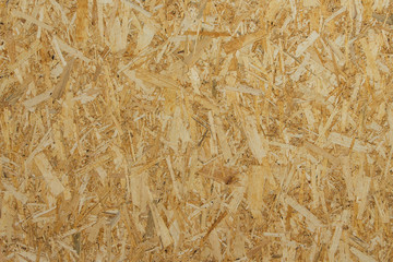 Yellow wall from OSB panel