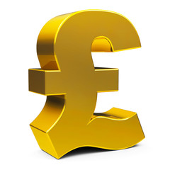 Obraz premium Gold pound sign