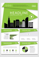 Page layout design template for presentation and brochure , Annual report, flyer page with infographic element
