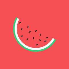 Background with watermelon. Vector Illustration.