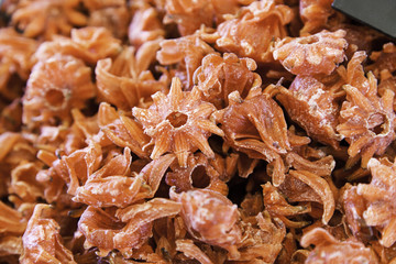 Dry edible hibiscus flower