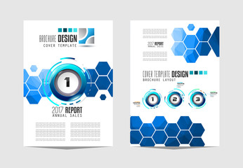 Brochure template, Flyer Design or Depliant Cover for business presentation