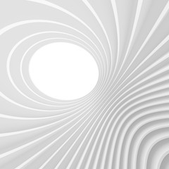  Abstract Architecture Background. White Circular Tunnel Building