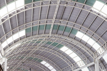 Fototapeta premium roof steel structure, indoor metal roof