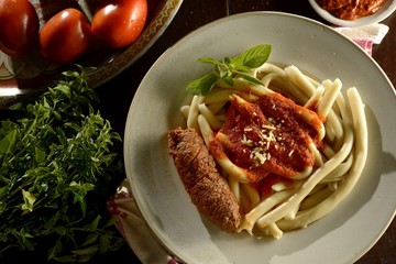 Fusilli com Braciola (meatroll)