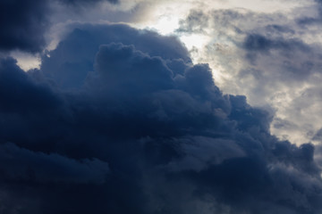 Obraz premium Dramatic sky and clouds aerial view