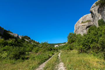 Fototapeta na wymiar Cave City in Cherkez-Kermen Valley, Crimea
