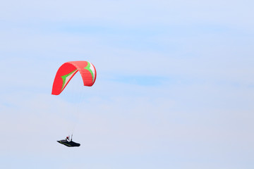 paragliders on the sky
