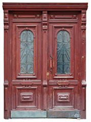 vintage door of mahogany was made by the unknown master